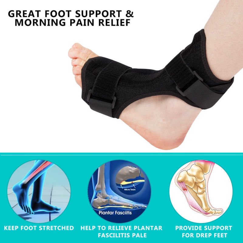 Foot Drop Ankle Brace Night Splint Orthotics Fracture Sprain Injury