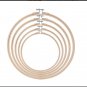 5pcs Embroidery Hoops Round Bamboo Cross Stitch Hoop Ring Quilting Needlecraft