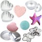 12 DIY Metal Bath Bomb Mold Mould Baking Ball Tool With 100 Shrink Wrap Bags