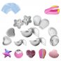 12 DIY Metal Bath Bomb Mold Mould Baking Ball Tool With 100 Shrink Wrap Bags