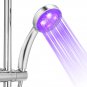 Colorful LED Shower Head 7-Color Changing Shower Head No Batt LED Waterfall Show