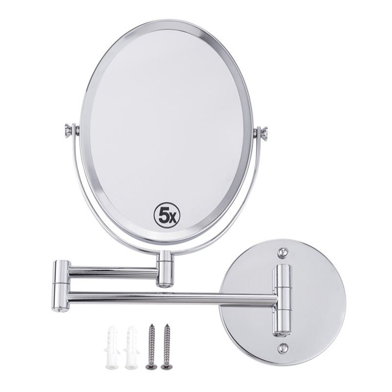 5X Wall Mounted Magnifying Extending Shaving Glass Mirror Bathroom