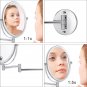5X Wall Mounted Magnifying Extending Shaving Glass Mirror Bathroom Makeup Chrome