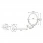 5X Wall Mounted Magnifying Extending Shaving Glass Mirror Bathroom Makeup Chrome