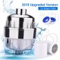 12-Stage Hard Water Softener Shower Filter Water Purifier with 2 Replacement New