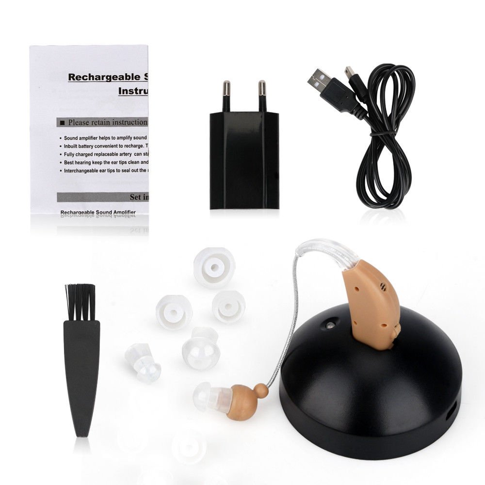 Mini Digital hearing device Hearing Aids Rechargeable Sound Amplifier Old Men
