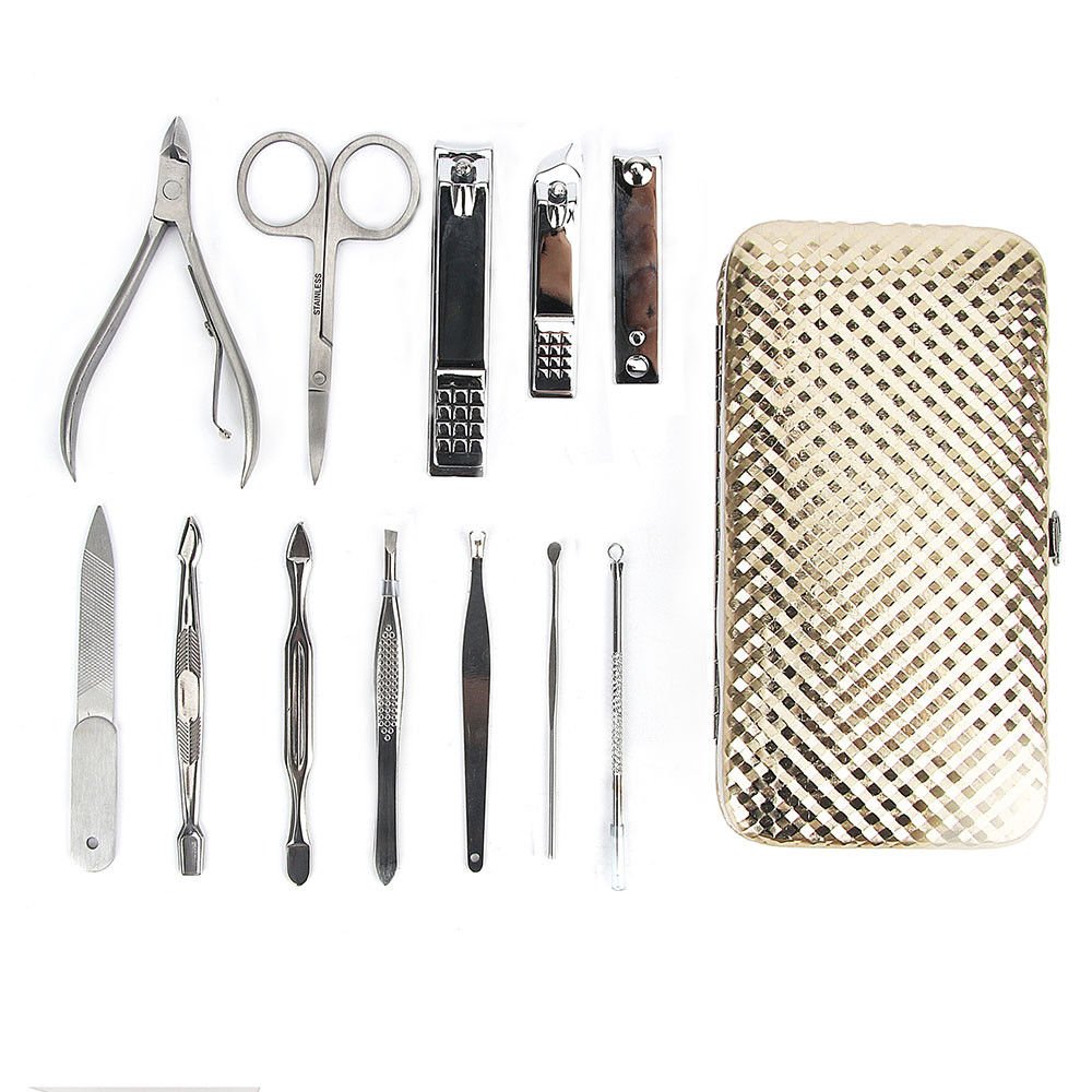12Pc Stainless Steel Nail Clipper Cutter Trimmer Manicure Pedicure Care Scissors