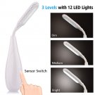 3-Level Dimmable Touch Sensor Switch 12 LED 5500-6000K Eye Care Reading Light