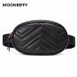 Waist Women Rivets Fanny Pack Luxury Fashion Velvet Leather Chest Belt Handbag R