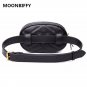 Waist Women Rivets Fanny Pack Luxury Fashion Velvet Leather Chest Belt Handbag R