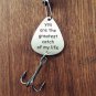 Fishing Lure Mens Gift Stainless Steel Key Ring Fish Hook Pendant Daddy Gifts