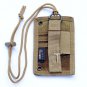 Tactical Id Cards Pockets Vertical Military Pass Holder Neck Lanyard New