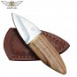Bushcraft Mini Knife Stainless Steel With Wood Handle