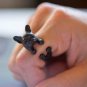 3D French Bulldog Wrap Ring Vintage Adjustable Rings For Women