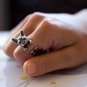 3D French Bulldog Wrap Ring Vintage Adjustable Rings For Women