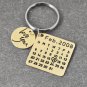 Personalized Calendar Keychain With Highlighted Date Key Chain Gift For Her