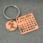 Personalized Calendar Keychain With Highlighted Date Key Chain Gift For Her
