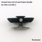 Replacement PAX 2 PAX 3 Vented Oven Lid 2.0 + Adjustable Pusher 3D Bundle