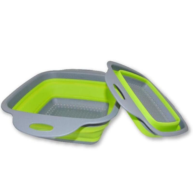 Foldable Drain and Wash Basket Vegetable Colander Strainer Plastic Kitchen Tool