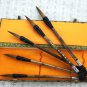 5pcs Chinese Calligraphy Brush Pen Set Weasel Hair Writing Ink Painting Medium