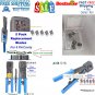 Crimper Connector Crimping Tool End Pass Through RJ11 RJ12 and RJ45 Set  of 5