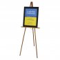 64" High Tripod Floor Easel Stand Natural Oak Lightweight Wood Foldable Durable