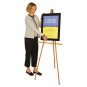 64" High Tripod Floor Easel Stand Natural Oak Lightweight Wood Foldable Durable