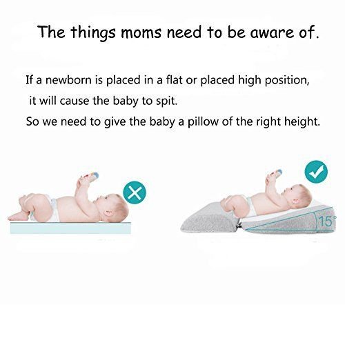 Baby Crib Sponge Pillow Wedge Newborn Reflux Reducer Nasal Congestion