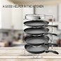 Heavy Duty Pan Rack Holder Organizer Adjustable 5 Tier Chrome Finish Rounded New