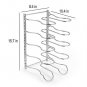 Heavy Duty Pan Rack Holder Organizer Adjustable 5 Tier Chrome Finish Rounded New