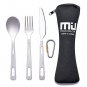 Titanium Utility Cutlery Set Durable Knife Fork Spoon Flatware Titanium Nontoxic