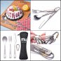 Titanium Utility Cutlery Set Durable Knife Fork Spoon Flatware Titanium Nontoxic