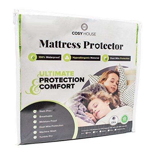 Soft Mattress Protector King Size Waterproof Hypoallergenic Stretchable Fabric