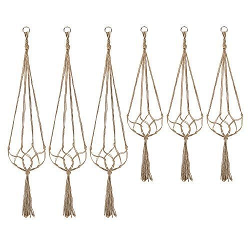 6 Pcs Plant Hanger Holder Lot Macrame Hanging Planter Indoor Outdoor For Plant