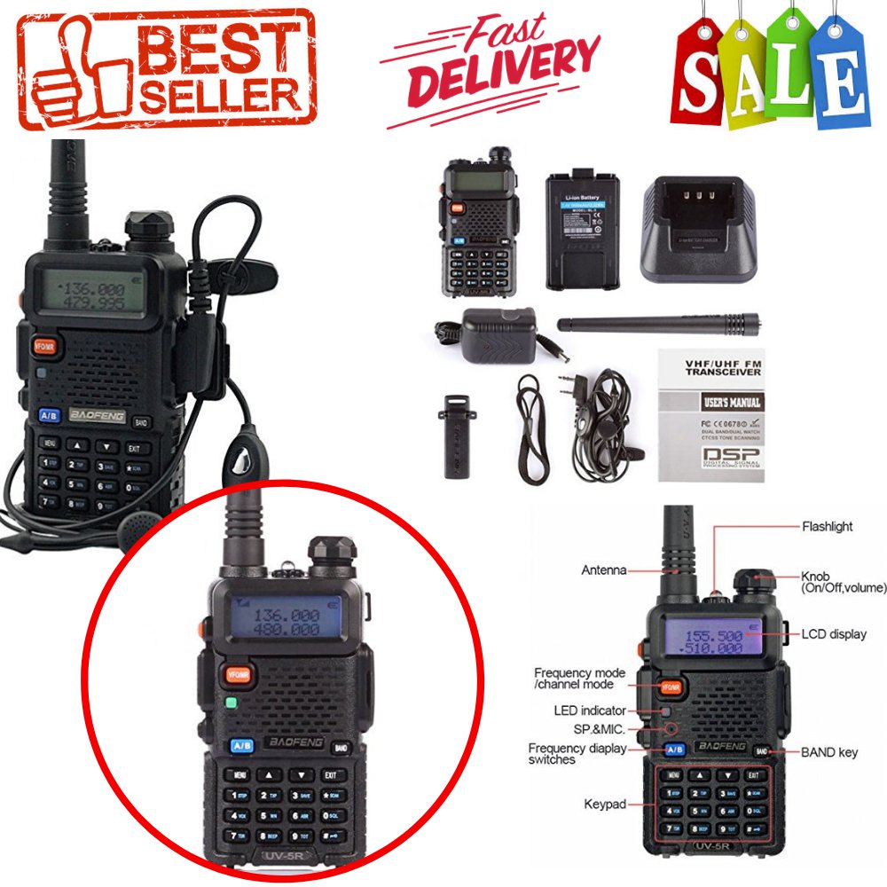 Two Way Radio Scanner Transceiver Handheld Police Fire Portable F