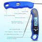 Cooking Thermometer w Collapsible Probe LCD for BBQ Grill Cooking Waterproof New