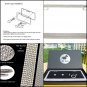 Bling License Plate Frame For Car Rhinestone Waterproof Metal Stainless White