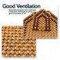 Premium Quality Double Strung Two Tone Wooden Beaded Seat Cushion Durable New