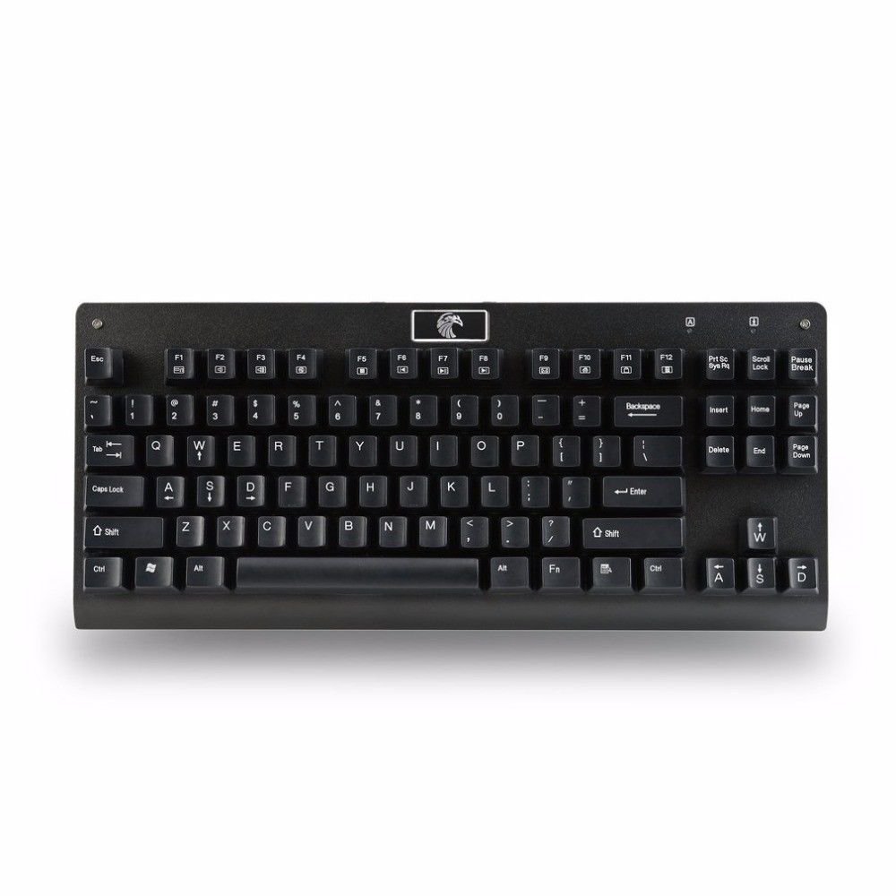 Waterproof Mechanical Gaming Keyboard With 87 Keys DIY Swappable Blue Switches