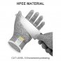 1Pair No Cry Cut Resistant Gloves High Performance Level 5 Protection Food Grade