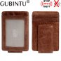 Genuine Leather Magnetic Front Pocket Money Clip Wallet Minimalist RFID Blocking