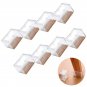 Set of 8 Rectangle Silicone Leg Caps Furniture Feet Floor Protectors Cover Socks