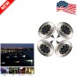 Solar Disk Lights Outdoor for Pool Pathway Garden In-Ground 4 PACK with 8 LED