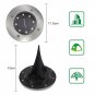 Solar Disk Lights Outdoor for Pool Pathway Garden In-Ground 4 PACK with 8 LED