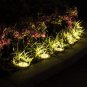 Solar Disk Lights Outdoor for Pool Pathway Garden In-Ground 4 PACK with 8 LED