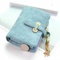 Women's Leather Trifold Wallet For Women With Removable Tassel Zipper Purse NEW