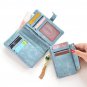 Women's Leather Trifold Wallet For Women With Removable Tassel Zipper Purse NEW