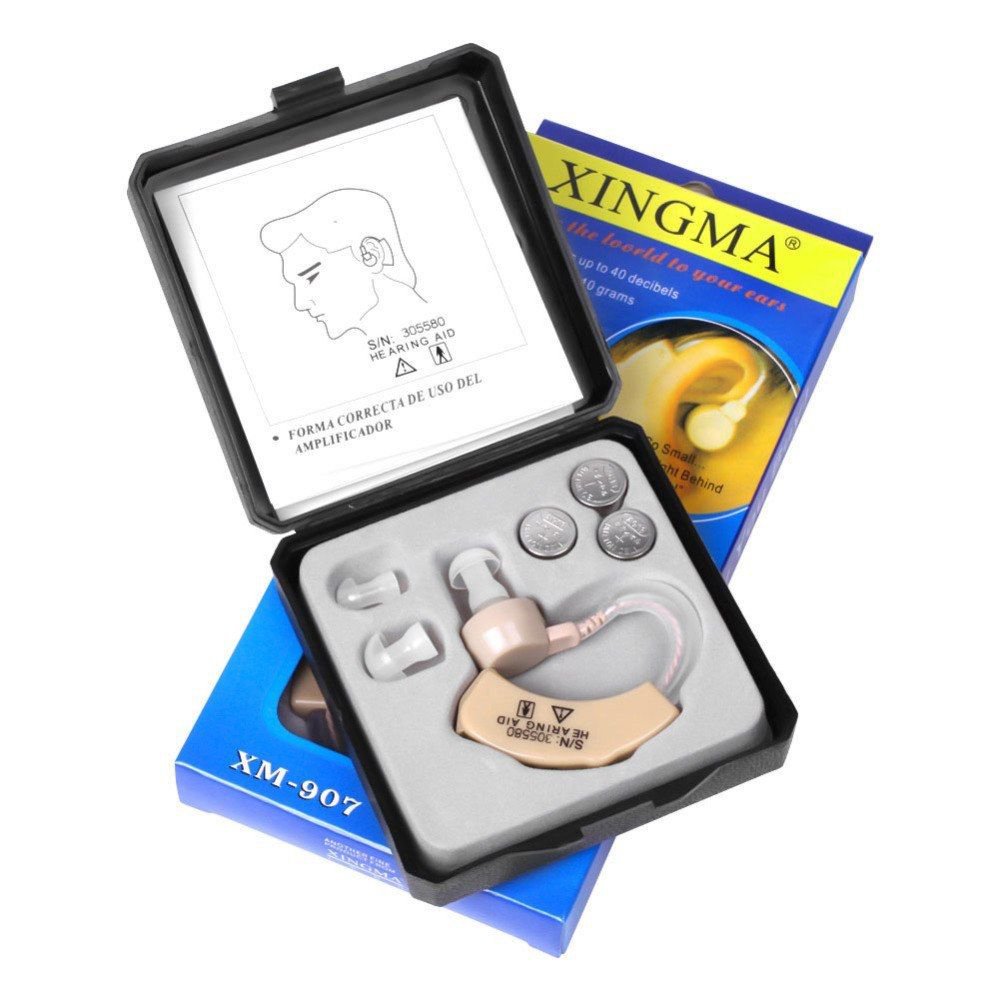 Mini Behind The Ear Adjustable Sound Amplifier Invisible Digital Hearing Aid New