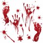 Horror Halloween Decoration Wall Stickers Bloody Fingerprint Blooding Handprint