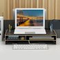 Wooden Computer Monitor Laptop Riser Desktop Organizer Space Saver Storage Box